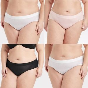 Bundle 4 Cotton Stretch Comfort Hipster Underwear - Auden